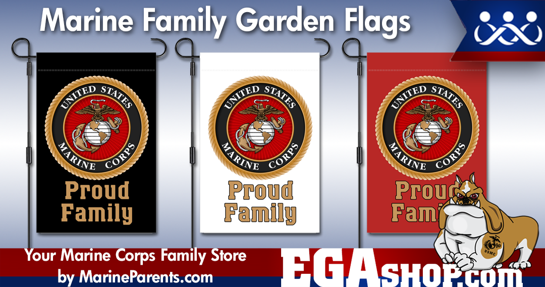 Proud Family Marine Corps Seal Garden Flag
